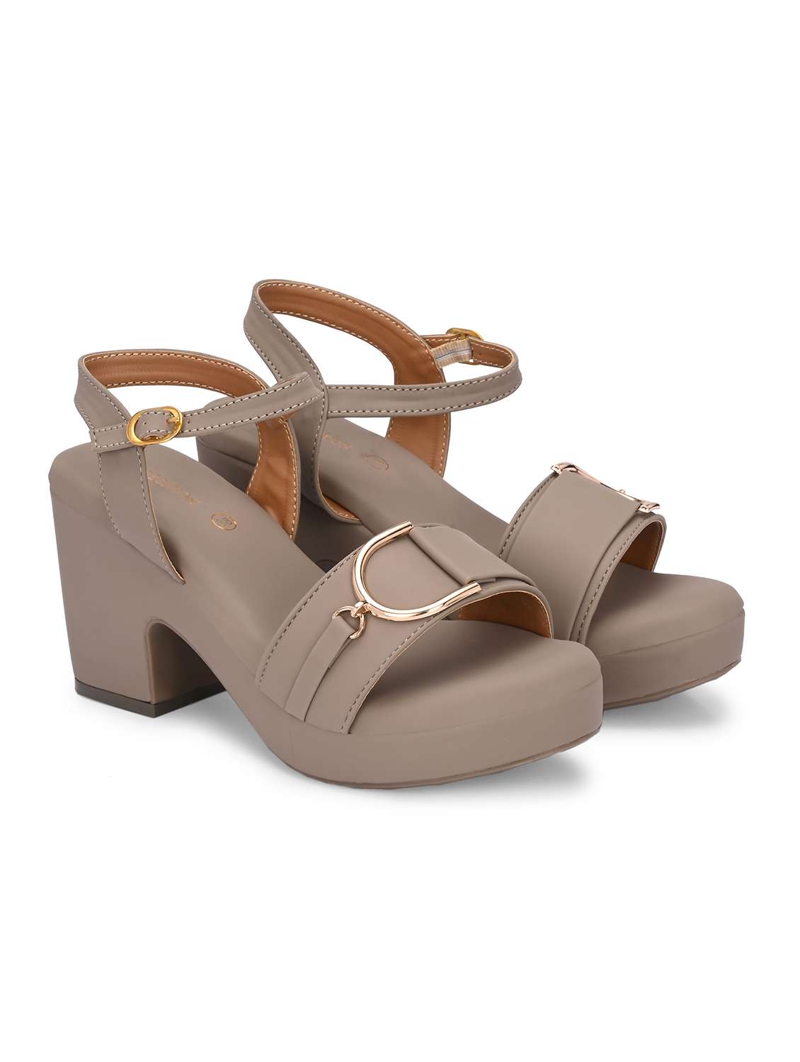 women grey ankle strap sandal - 21845513 -  Standard Image - 1