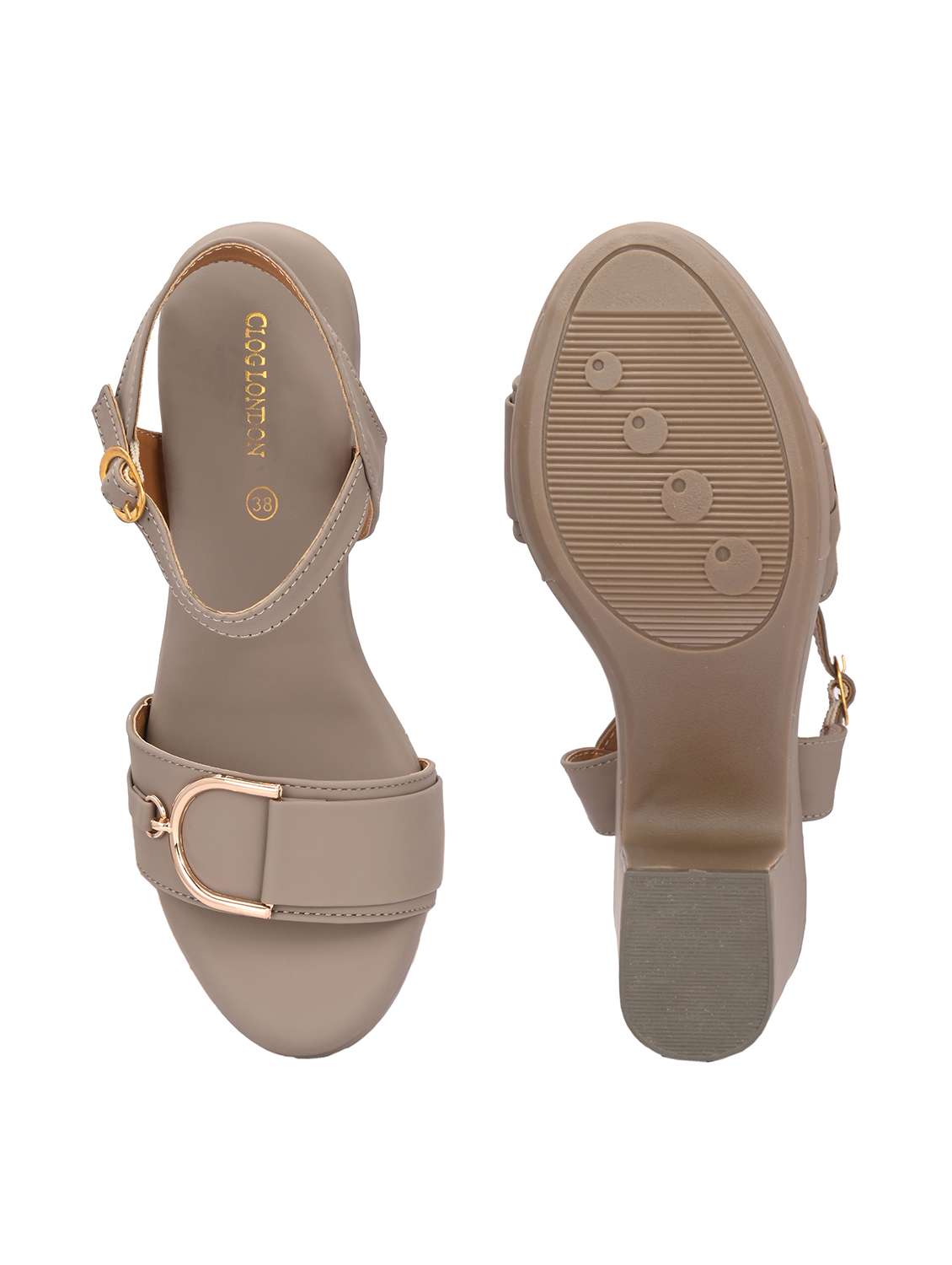 women grey ankle strap sandal - 21845513 -  Standard Image - 6