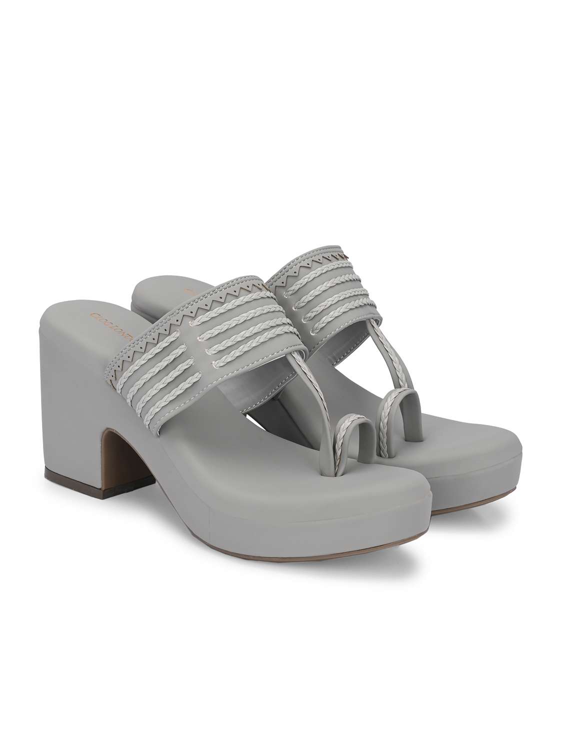 women grey one toe sandal - 21845514 -  Standard Image - 1