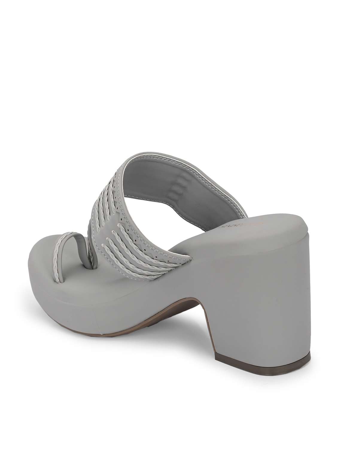 women grey one toe sandal - 21845514 -  Standard Image - 4