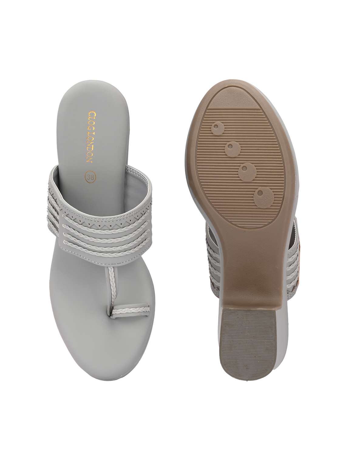 women grey one toe sandal - 21845514 -  Standard Image - 6