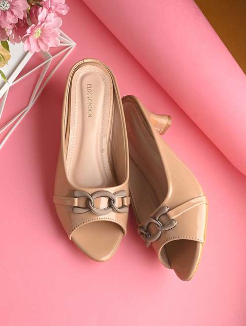 women beige slip on sandal - 21845521 - Standard Image - 0