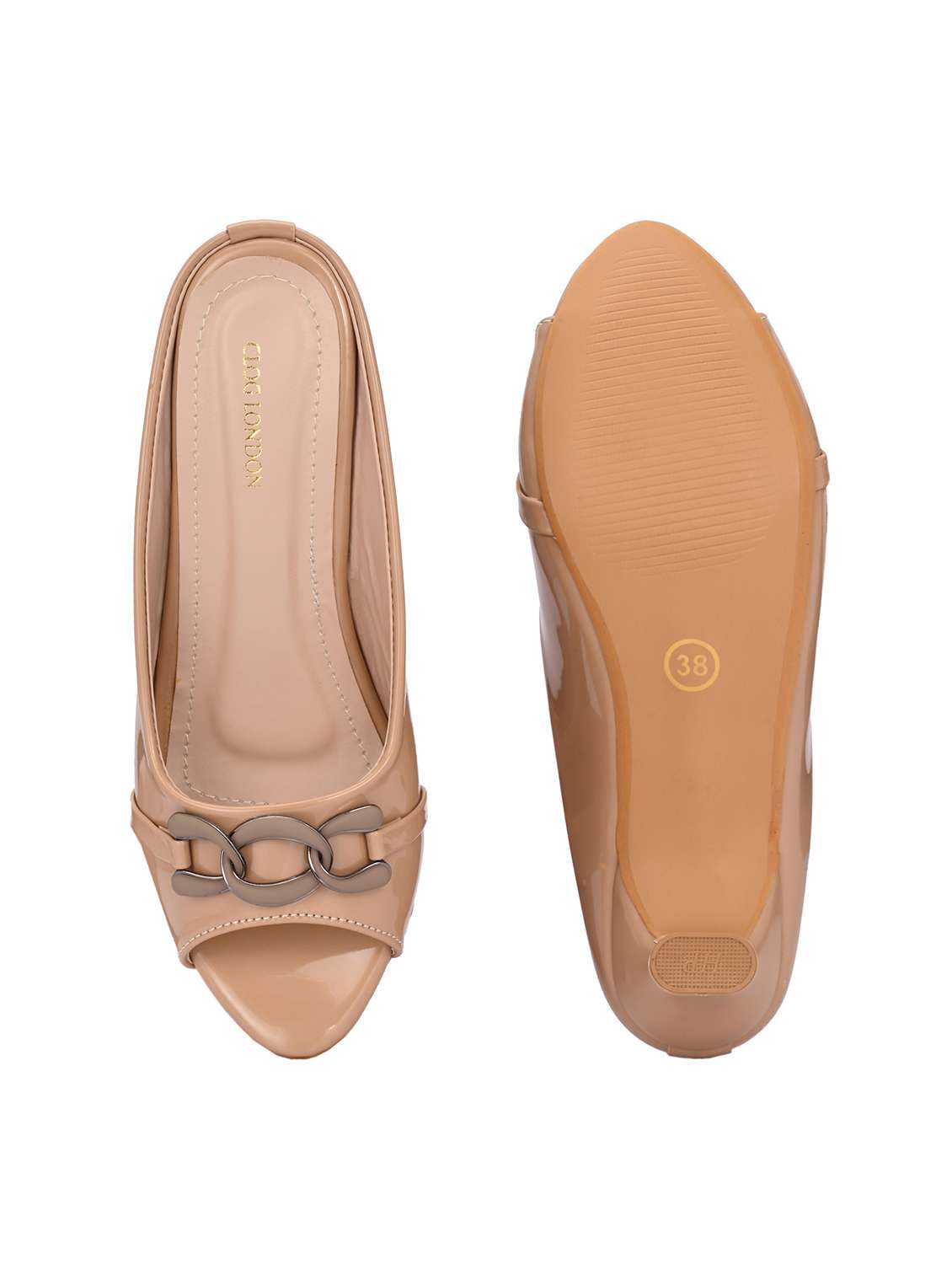 women beige slip on sandal - 21845521 - Standard Image - 6