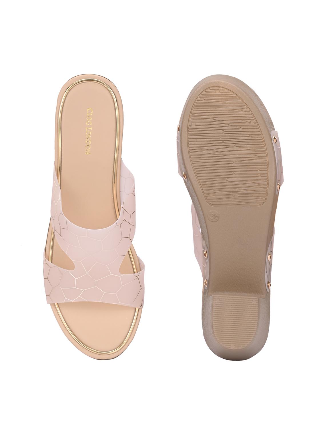 women beige slip on sandal - 21845525 - Standard Image - 6