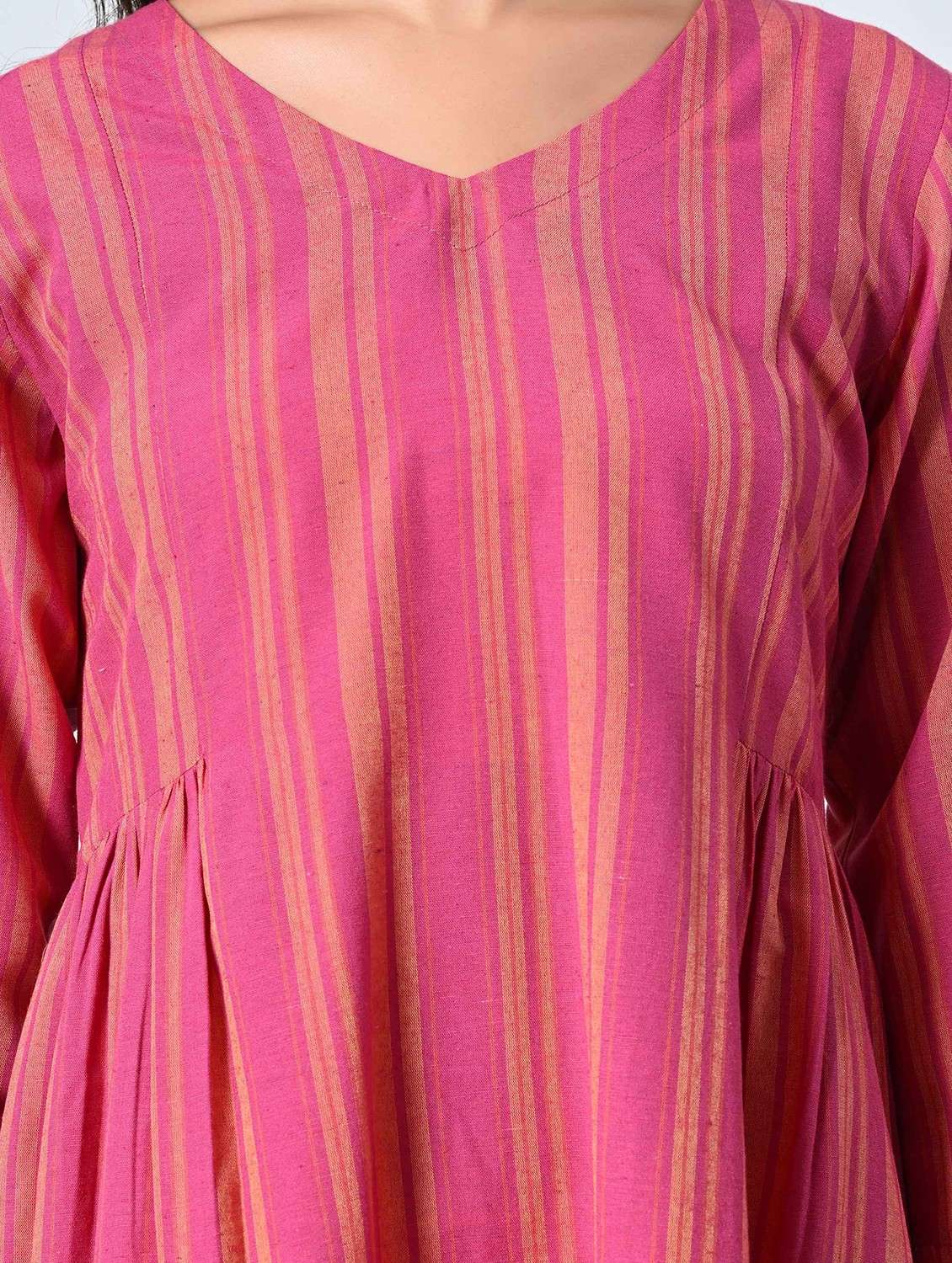 women self designed v-neck a-line dress - 21845546 -  Standard Image - 4