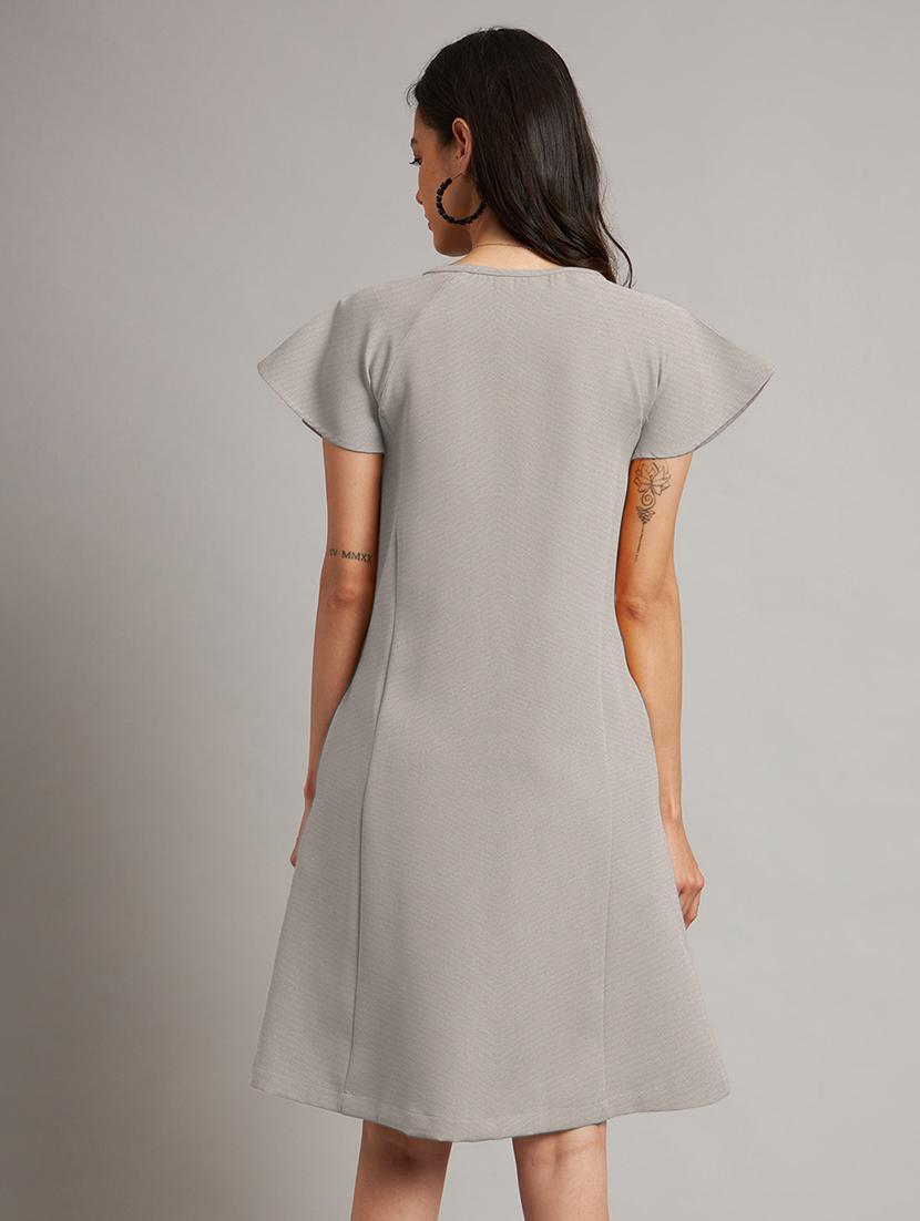 women color blocked a-line dress - 21851377 - Standard Image - 4
