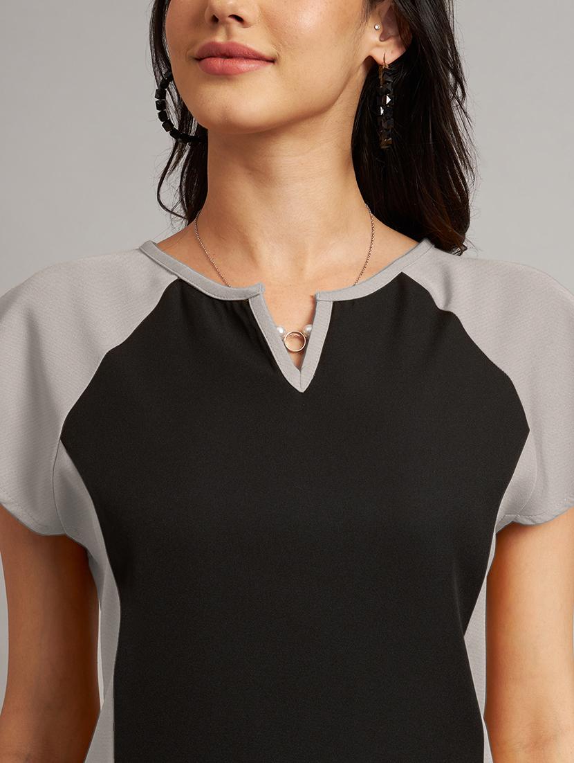 women color blocked a-line dress - 21851377 - Standard Image - 6