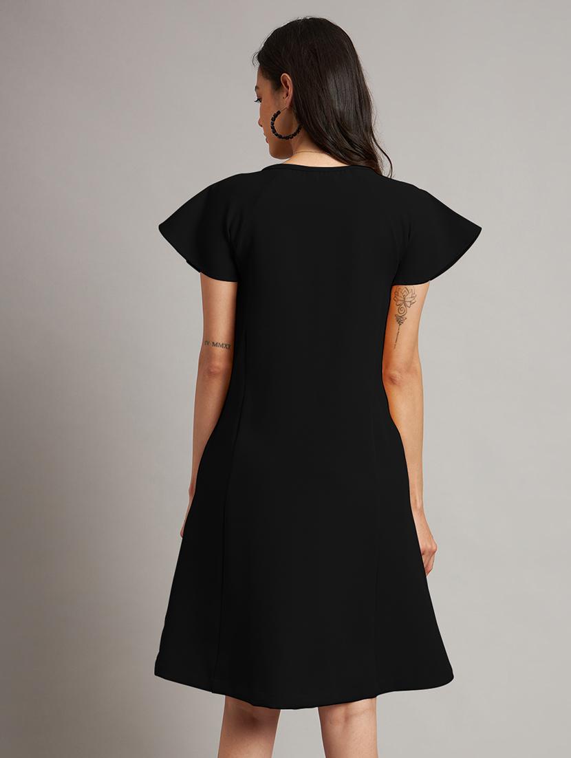 women color blocked a-line dress - 21851382 - Standard Image - 4