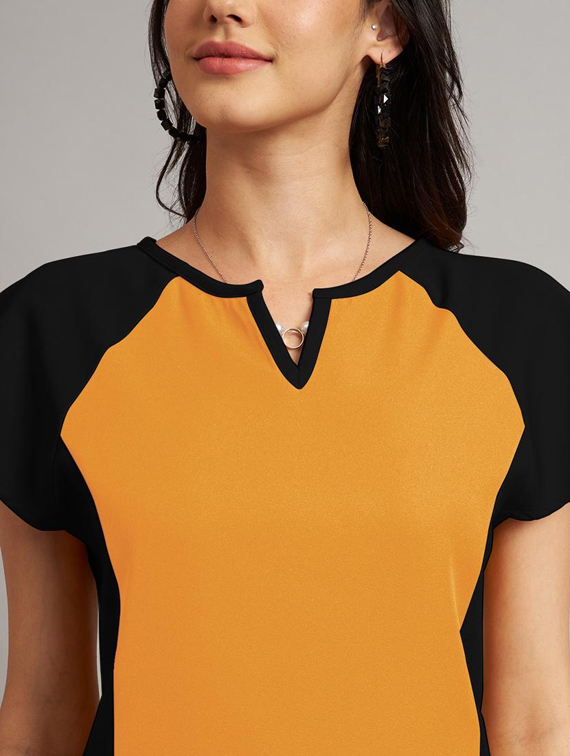 women color blocked a-line dress - 21851382 - Standard Image - 6