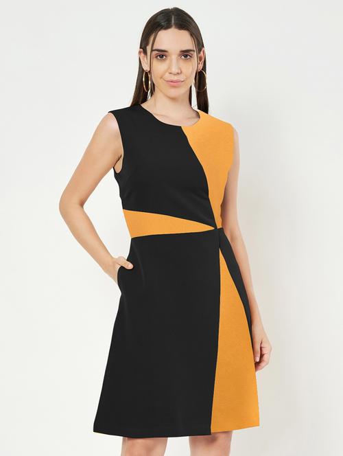women color blocked sleeveless a-line dress - 21851400 -  Standard Image - 0