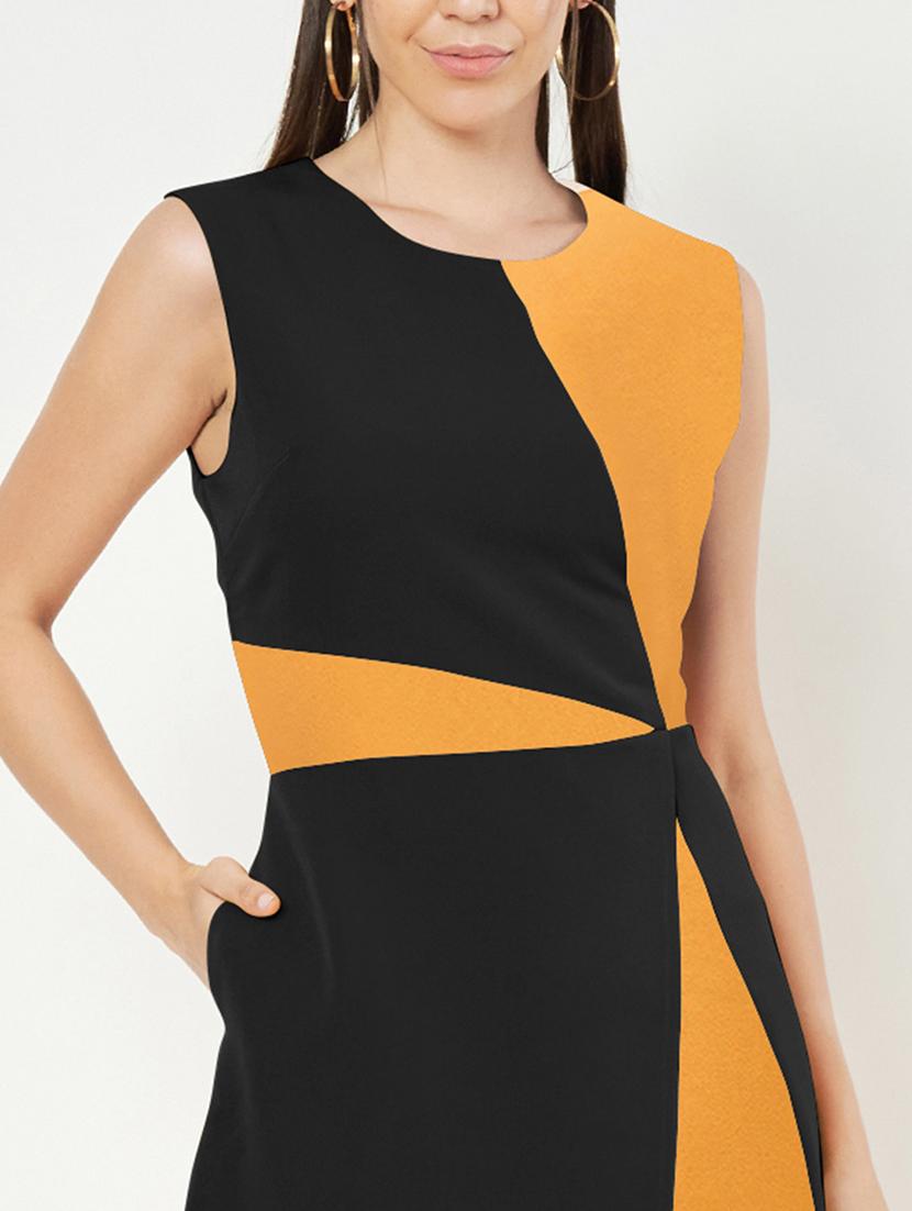 women color blocked sleeveless a-line dress - 21851400 - Standard Image - 6