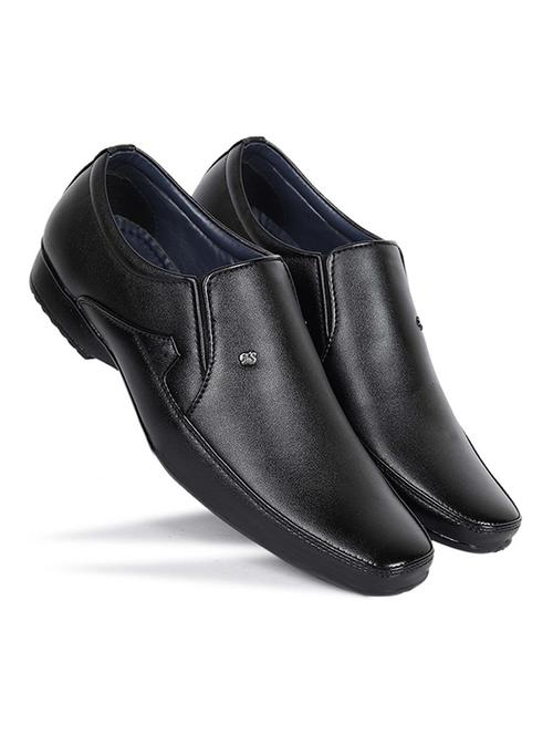 men black slip on formal shoes - 21853482 -  Standard Image - 0