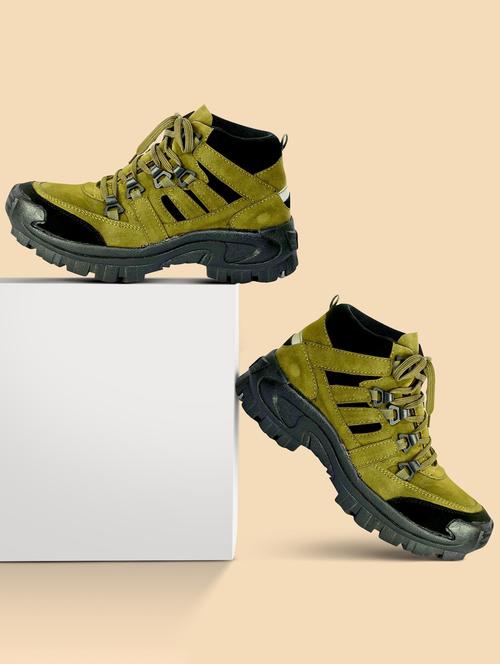 men green lace up boot - 21853497 - Standard Image - 0