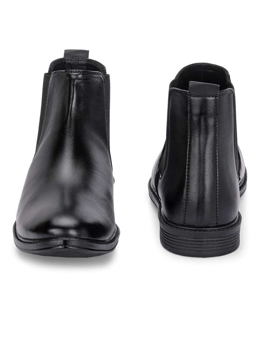 men black slip on boot - 21853503 - Standard Image - 4