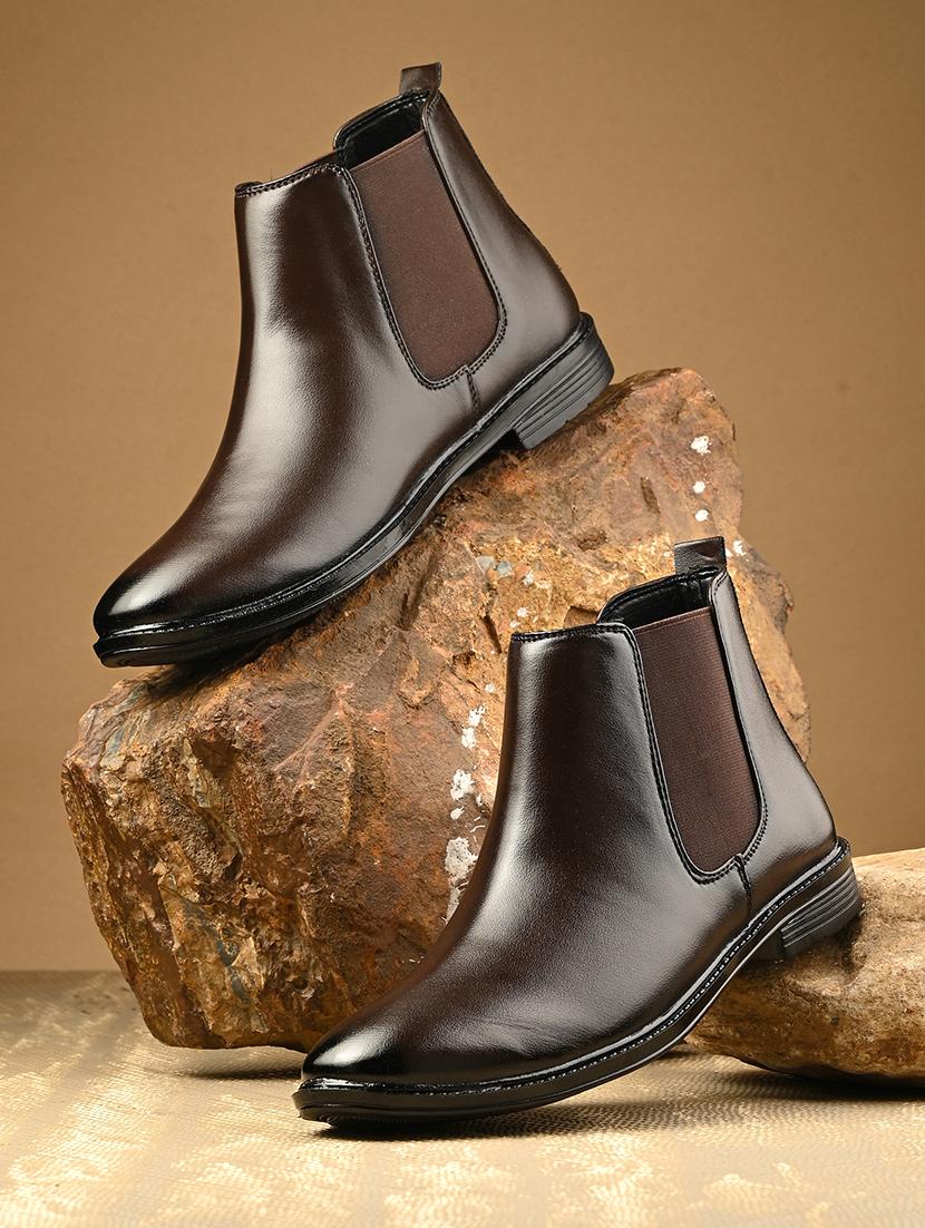men brown slip on boot - 21853505 -  Zoom Image - 0