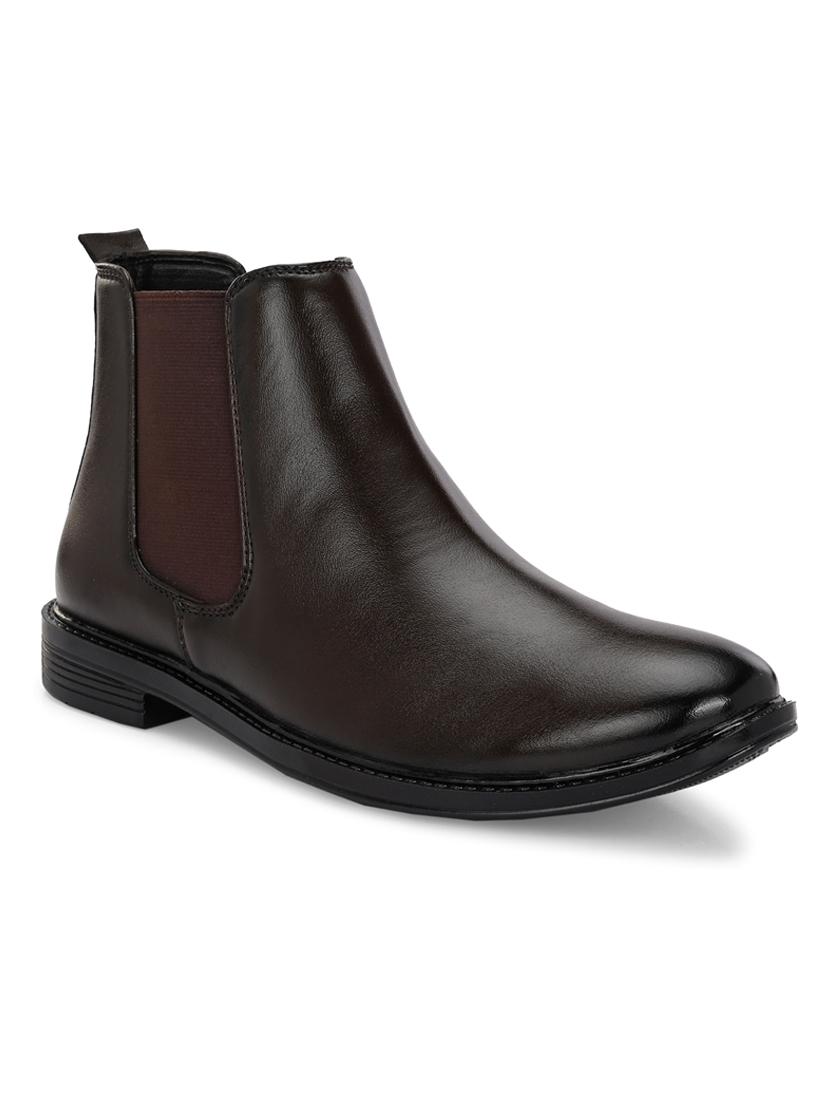 men brown slip on boot - 21853505 - Standard Image - 1