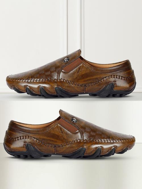 men brown slip on loafer - 21853514 -  Standard Image - 0