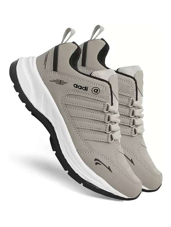 men grey lace up sport shoe - 21853532 -  Standard Image - 1