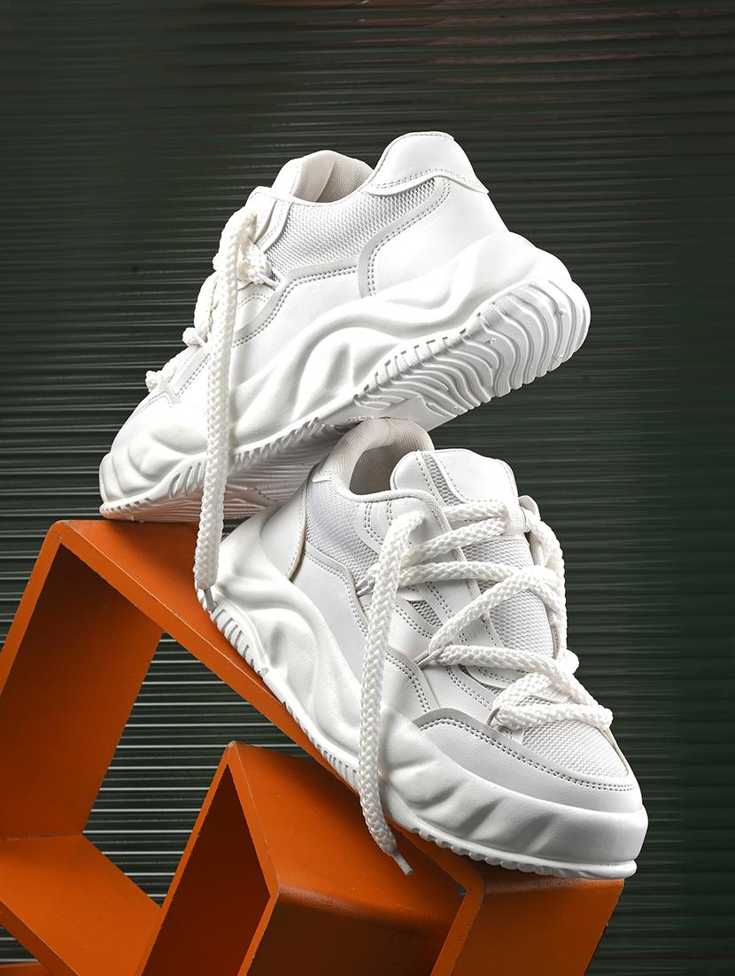 women white lace up sneaker - 21853535 -  Zoom Image - 0
