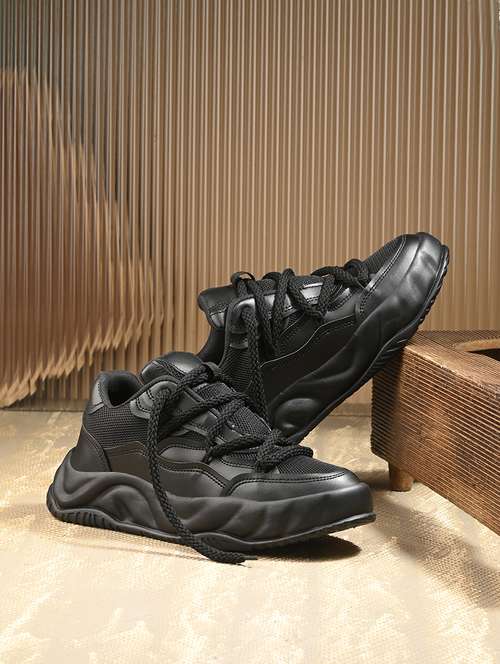 women black lace up sneaker - 21853536 -  Standard Image - 0