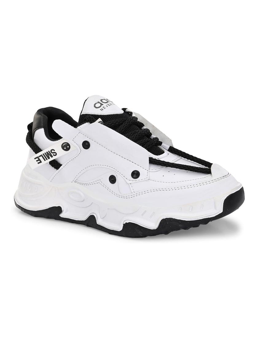 men white lace up sneaker - 21853541 -  Standard Image - 1