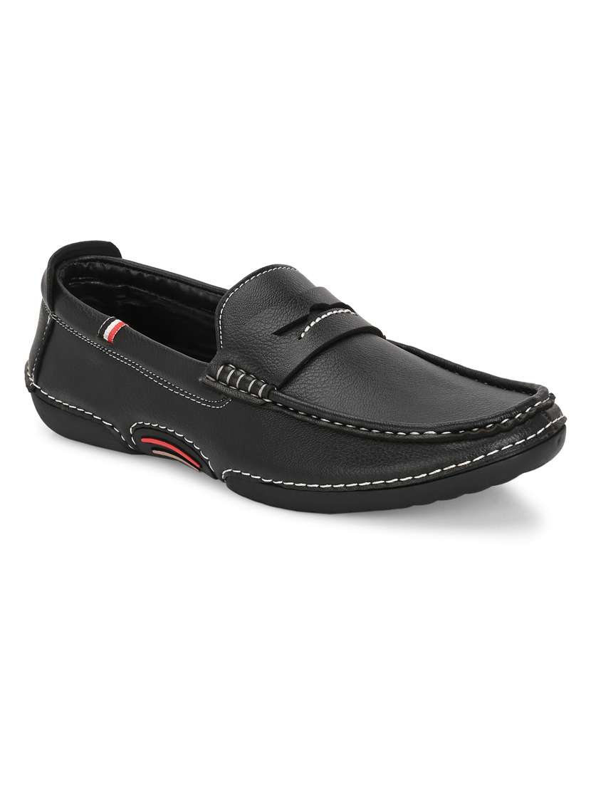 men black slip on loafers - 21853577 -  Standard Image - 1