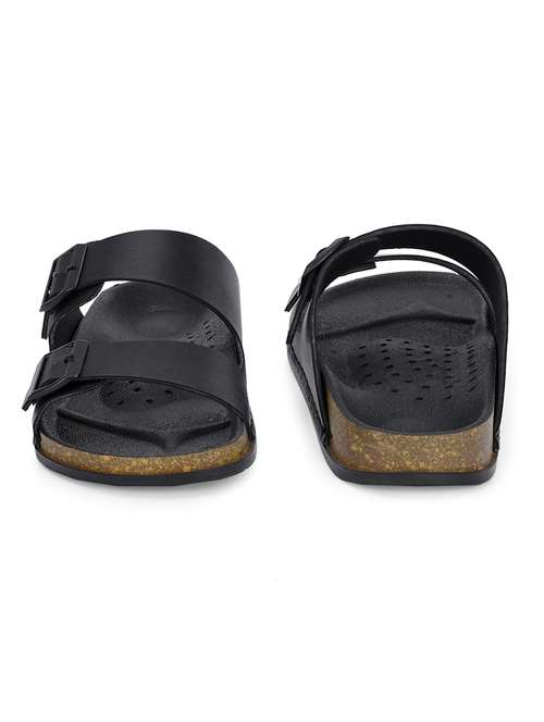 men black slip on sandal - 21853603 -  Standard Image - 0