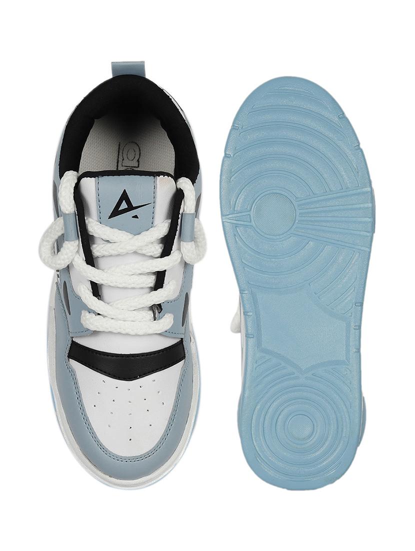 women light blue lace up sneaker - 21853641 - Standard Image - 4