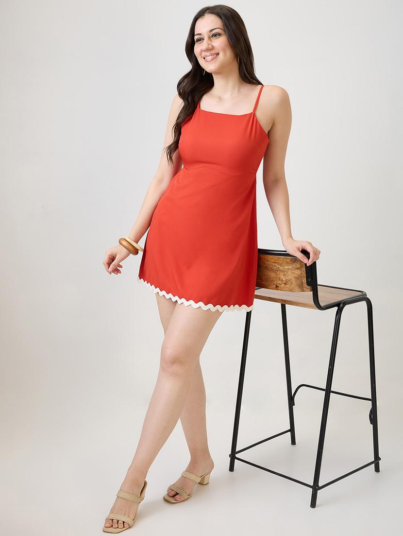 women solid sleeveless backless a-line dress - 21853713 -  Zoom Image - 0