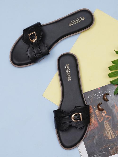 women black slip on sandal - 21853748 -  Standard Image - 0