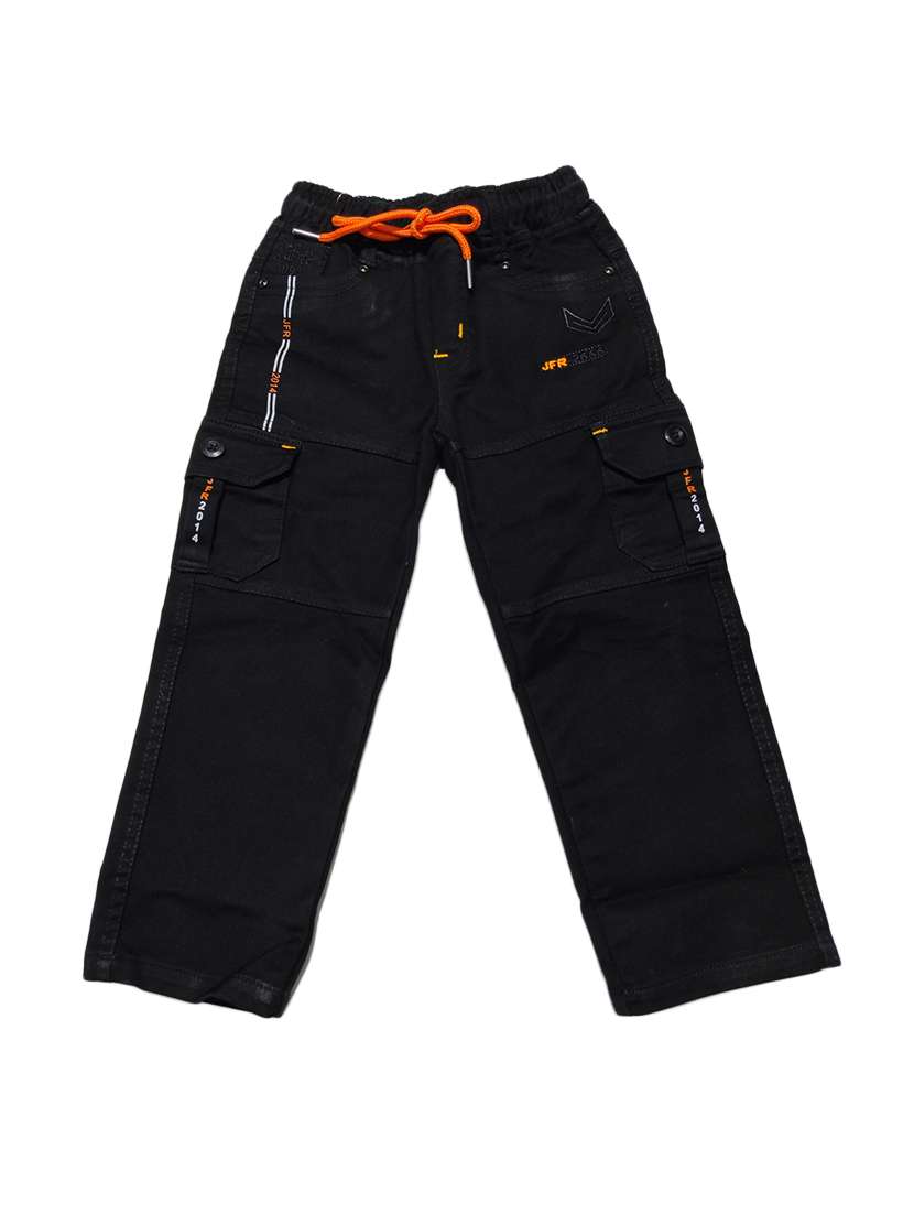 boys solid mid rise cargo - 21853767 -  Standard Image - 1