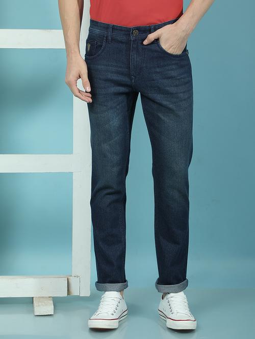 men blue low rise full length denim jean - 21853794 -  Standard Image - 0