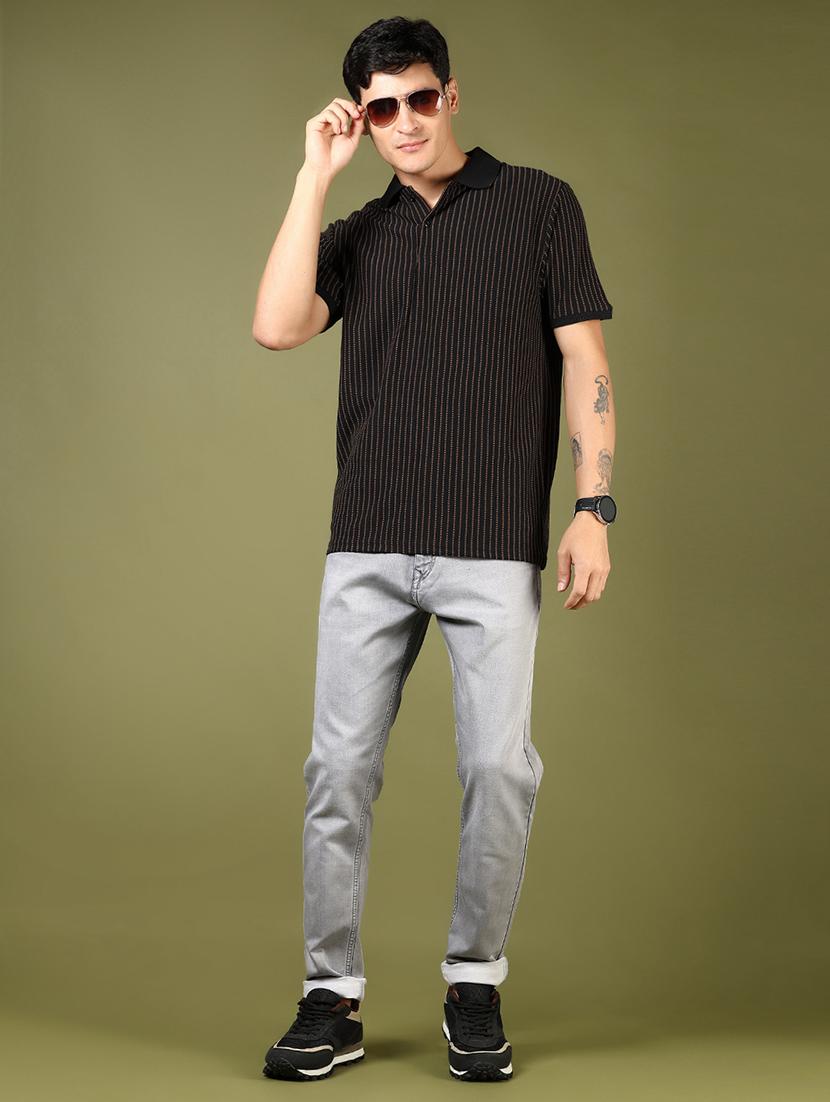 men striped short sleeve regular fit polo t-shirt - 21853833 - Standard Image - 4