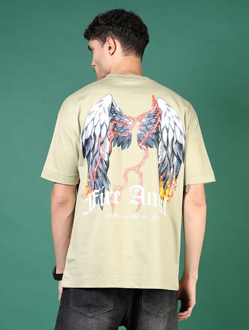 men neo mint printed short sleeve regular fit t-shirt