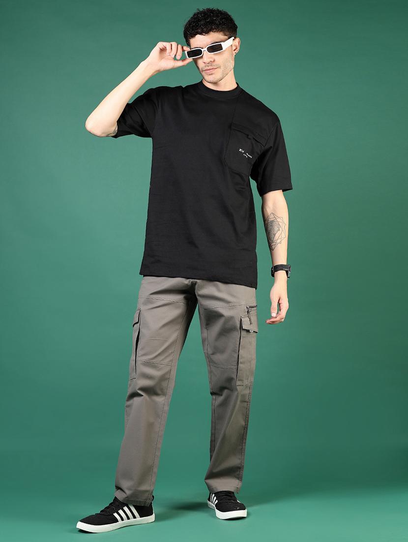 men black typographic short sleeve regular fit t-shirt - 21853848 - Standard Image - 4