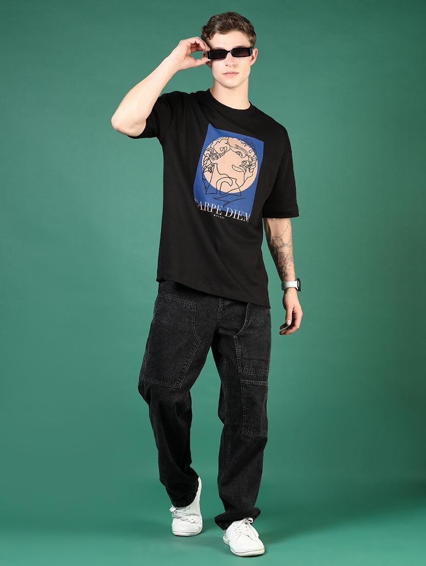 men black graphic short sleeve regular fit t-shirt - 21853853 - Standard Image - 4