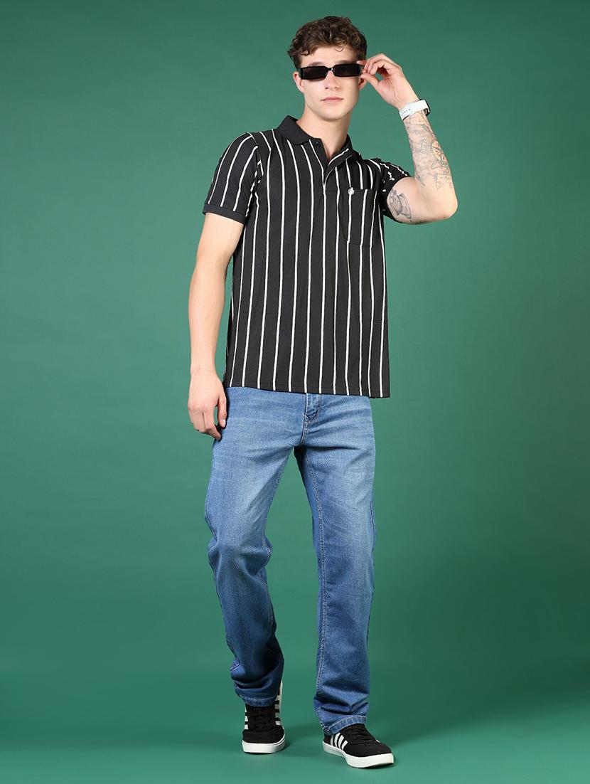 men striped short sleeve slim fit polo t-shirt - 21853866 - Standard Image - 4