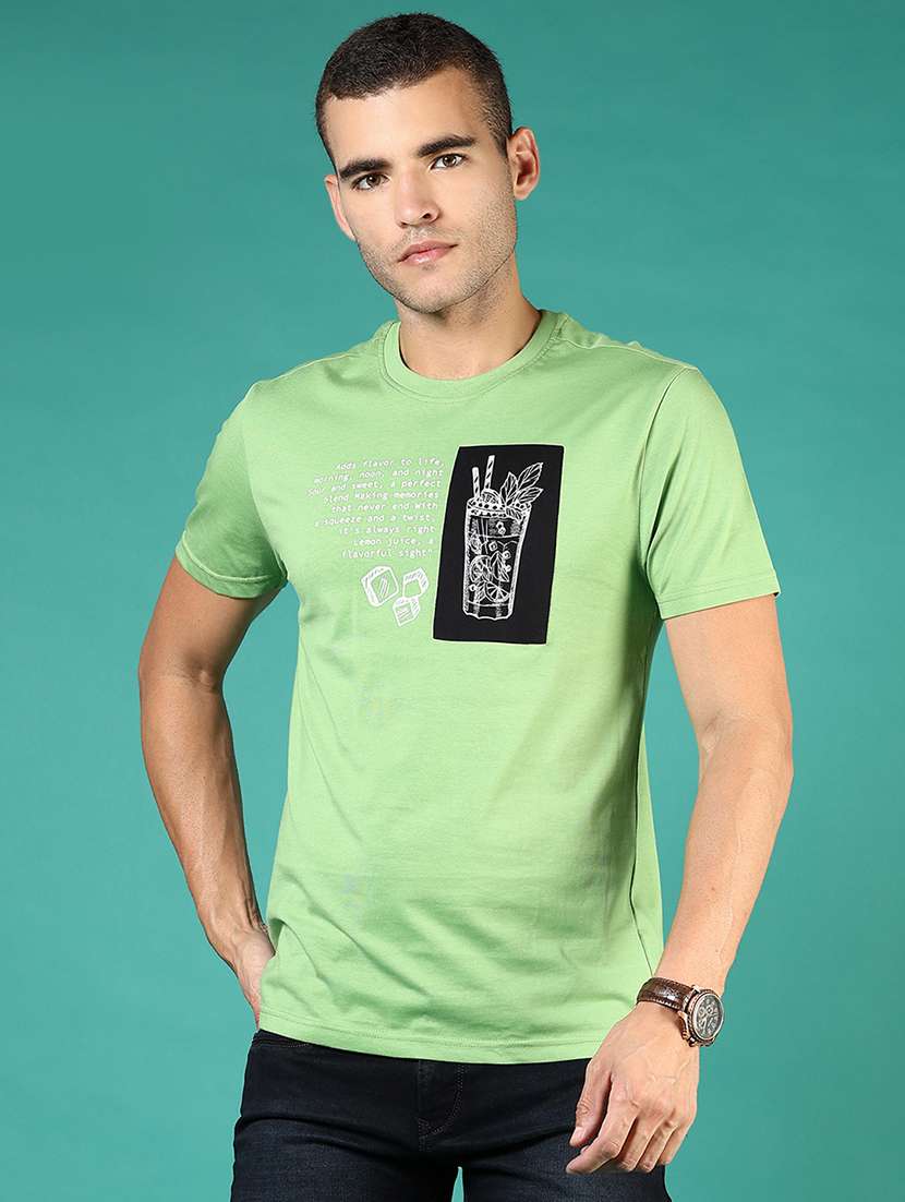 men printed short sleeve regular fit t-shirt - 21853912 -  Standard Image - 1