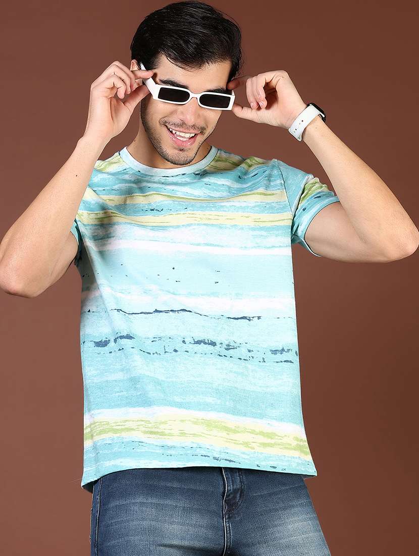 men printed short sleeves regular fit t-shirt