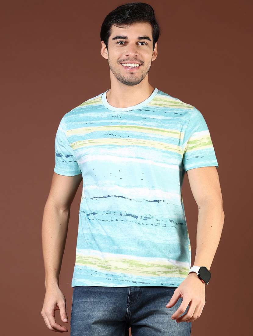 men printed short sleeves regular fit t-shirt - 21853919 -  Standard Image - 1