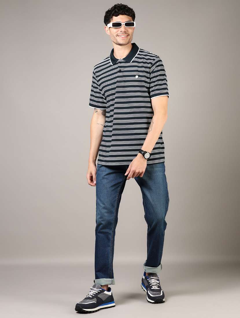 men striped short sleeve regular fit polo t-shirt - 21853942 -  Standard Image - 4
