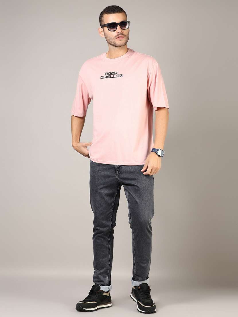 men front & back print round neck regular fit t-shirt - 21853967 -  Standard Image - 4