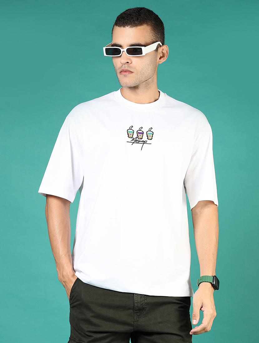 men front & back print round neck regular fit t-shirt - 21853974 - Standard Image - 1