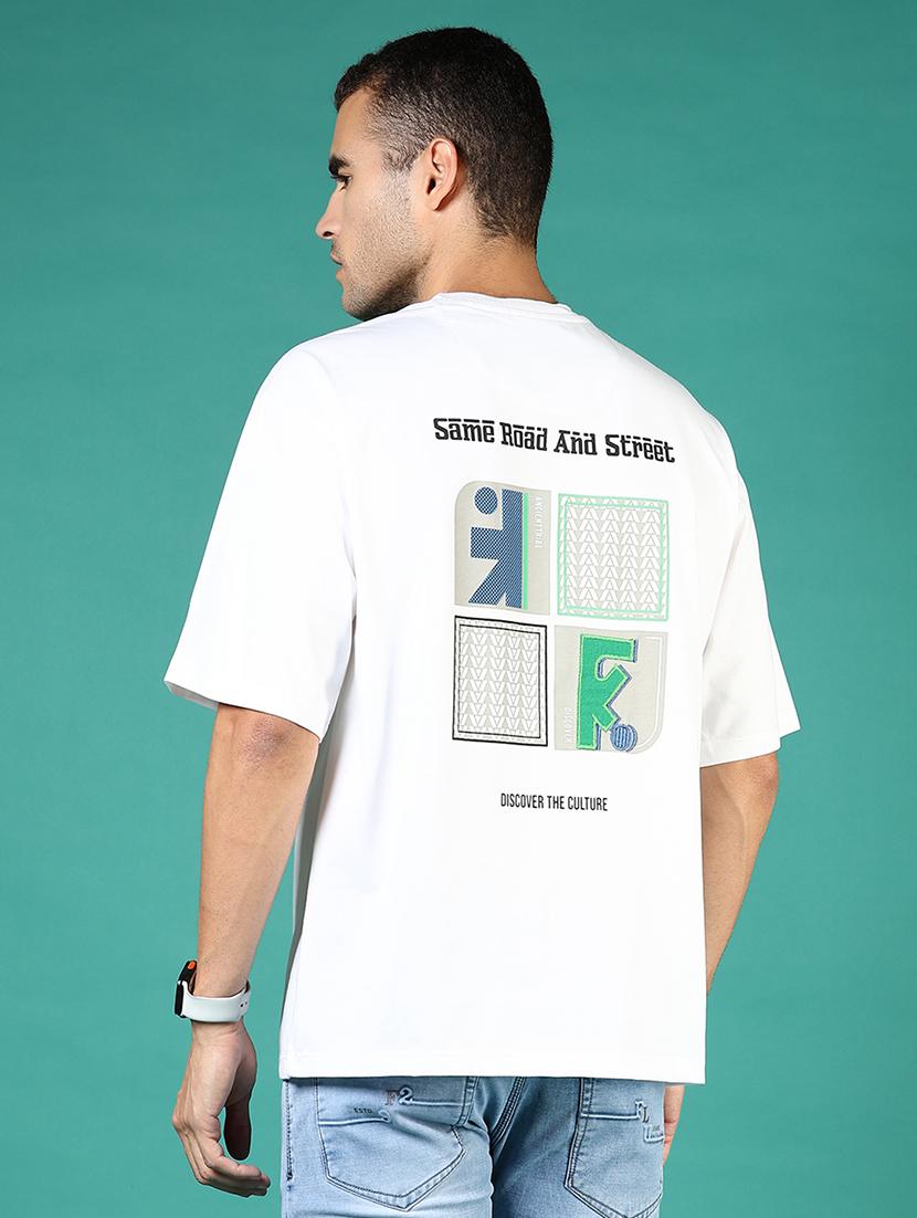men front & back print round neck regular fit t-shirt - 21853975 - Zoom Image - 0