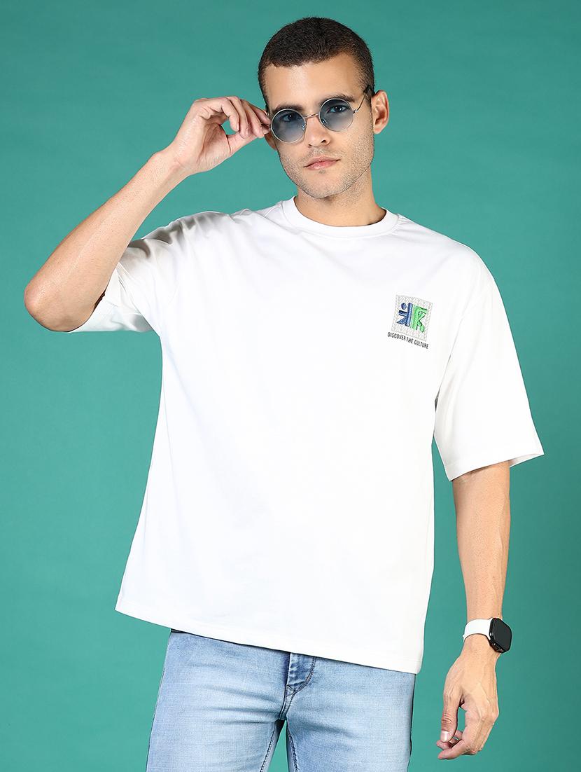 men front & back print round neck regular fit t-shirt - 21853975 - Standard Image - 1