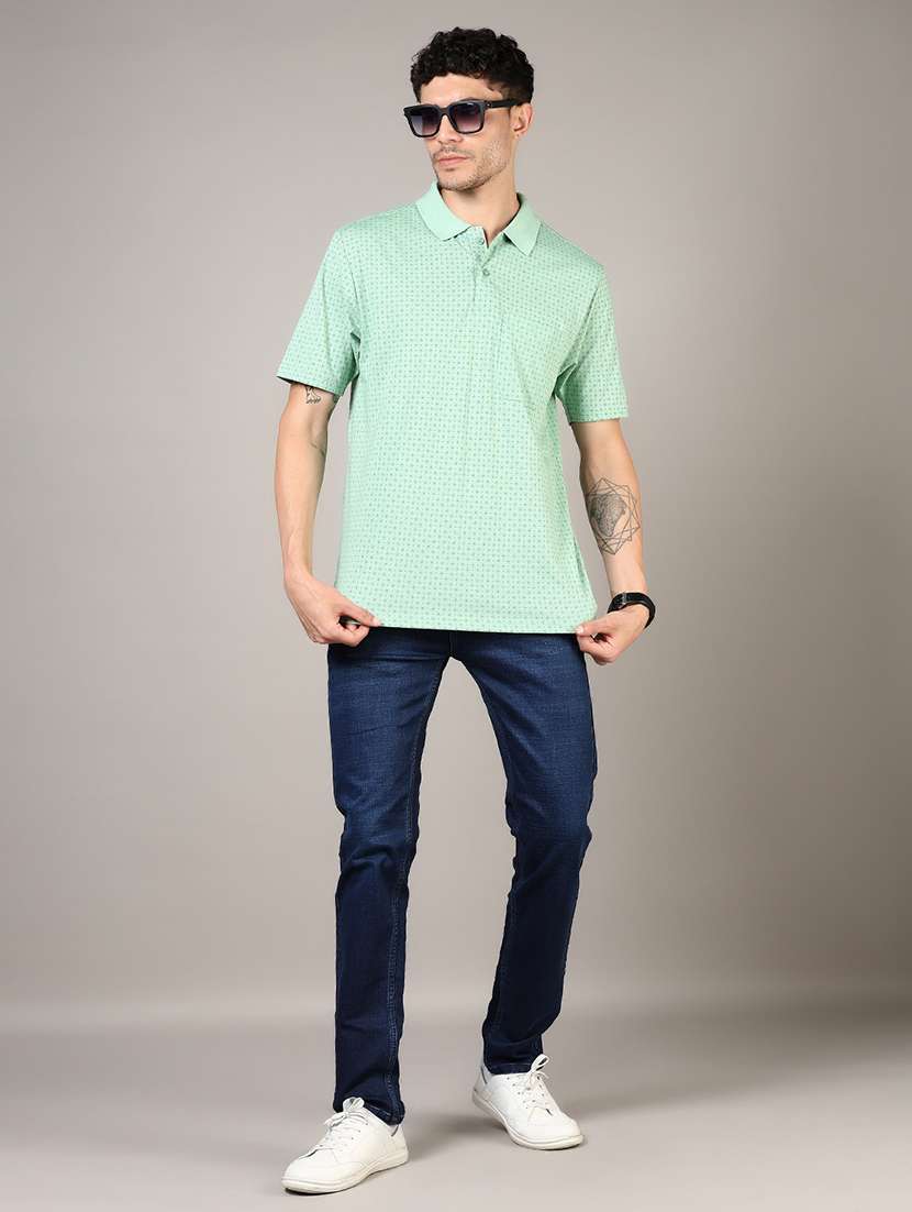 men printed short sleeve regular fit polo t-shirt - 21853978 - Standard Image - 4