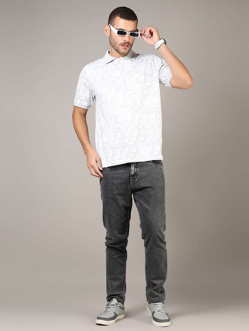 men printed short sleeve regular fit polo t-shirt - 21853979 -  Standard Image - 4