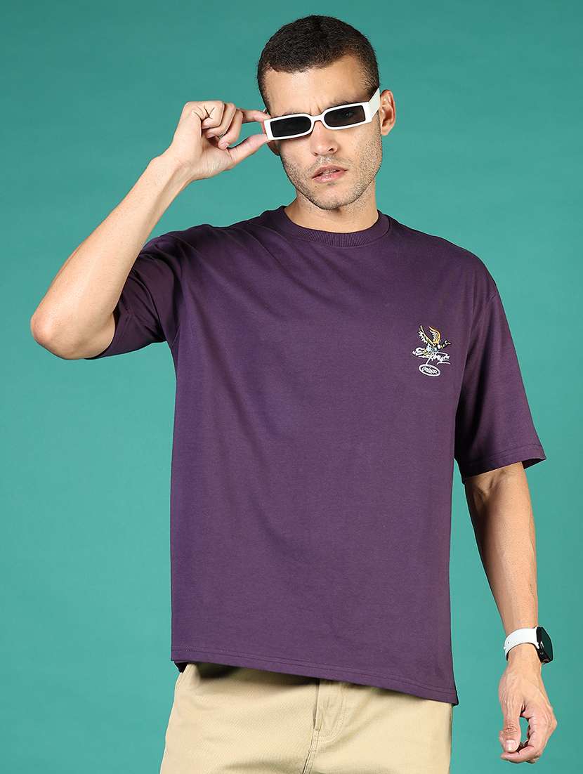 men front & back print round neck regular fit t-shirt - 21853980 -  Standard Image - 1