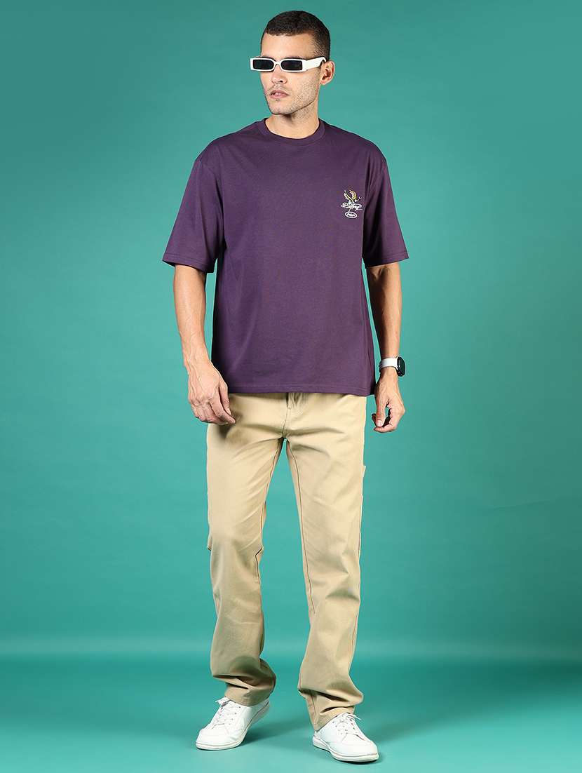 men front & back print round neck regular fit t-shirt - 21853980 - Standard Image - 4