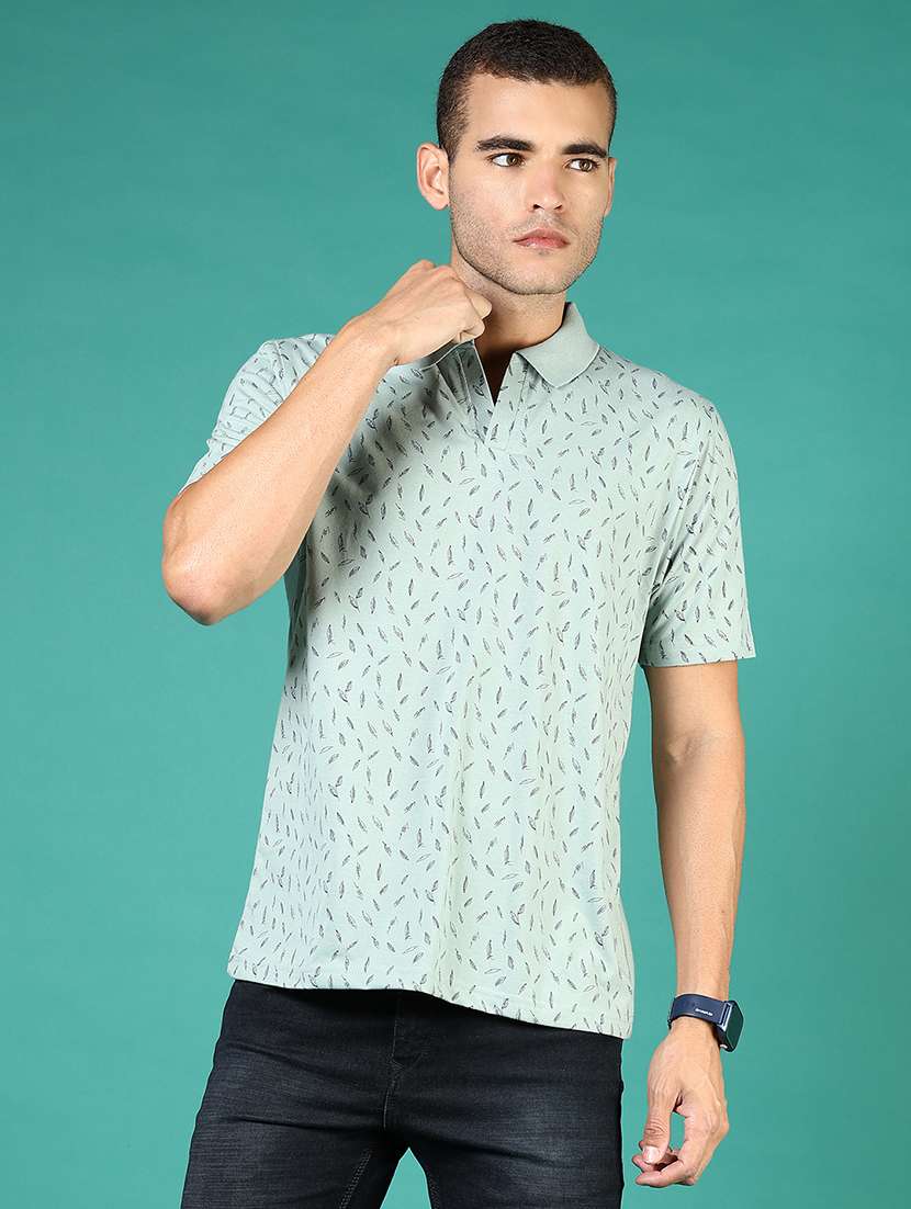 men printed short sleeve regular fit polo t-shirt - 21853985 - Standard Image - 1